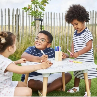 Σετ τραπέζι με επιφάνεια χρωματισμού + καρεκλάκι - Βυθός